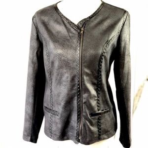 Leather-look lightweight jacket
